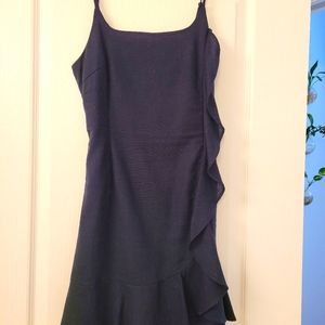 Navy linen dress XS